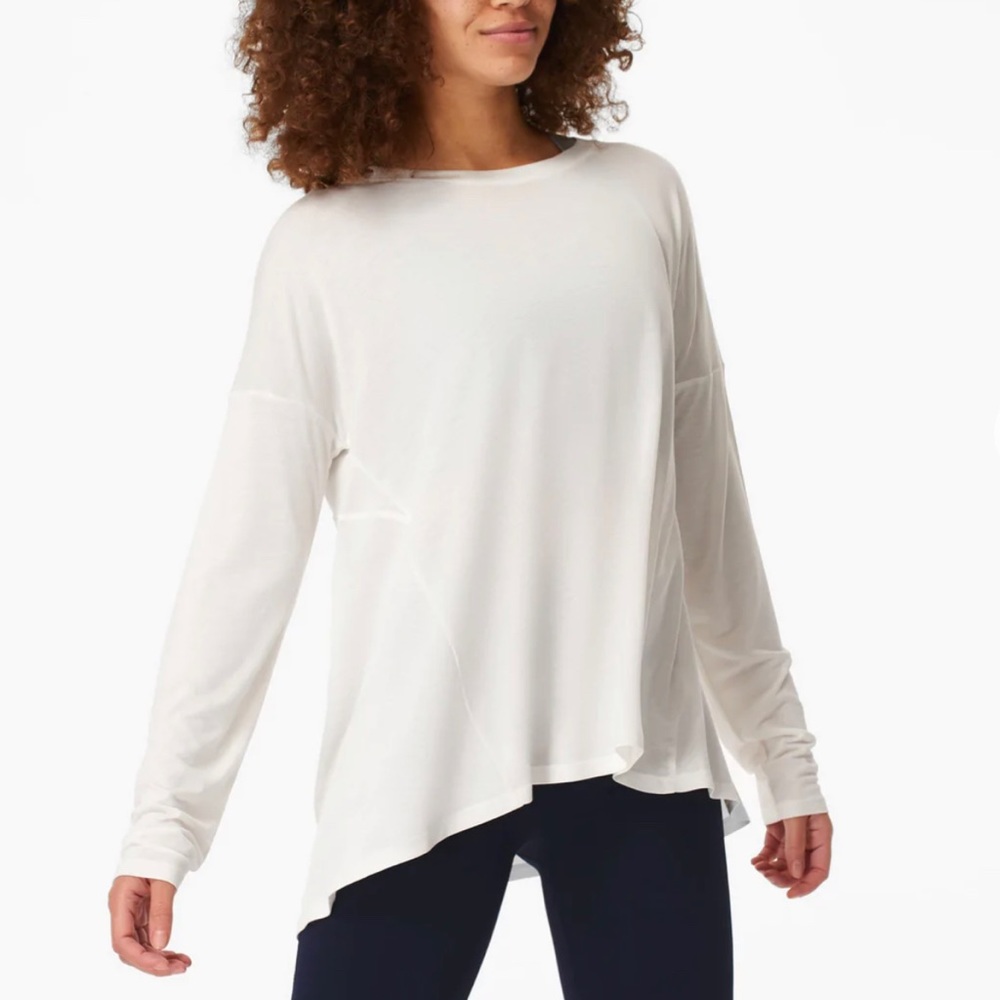 SWEATY BETTY Easy Peazy Top in Lily-White